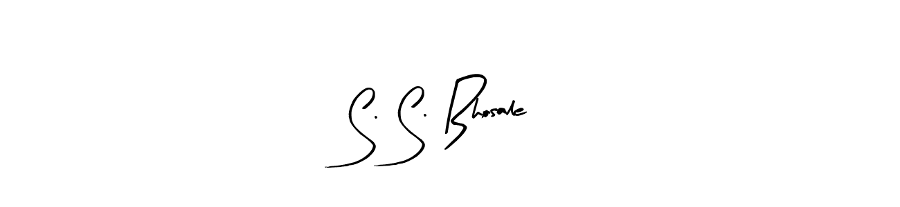 You should practise on your own different ways (Arty Signature) to write your name (S. S. Bhosale) in signature. don't let someone else do it for you. S. S. Bhosale signature style 8 images and pictures png