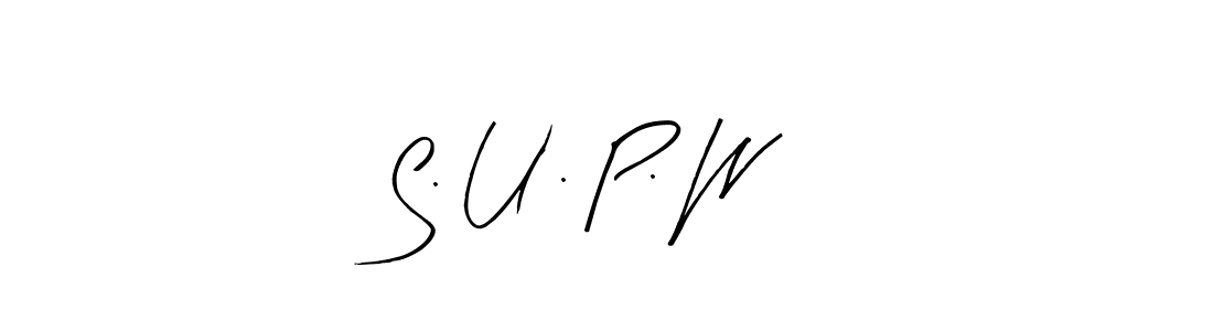 This is the best signature style for the S. U . P. W name. Also you like these signature font (Arty Signature). Mix name signature. S. U . P. W signature style 8 images and pictures png