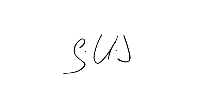 The best way (Arty Signature) to make a short signature is to pick only two or three words in your name. The name S. U. J include a total of six letters. For converting this name. S. U. J signature style 8 images and pictures png