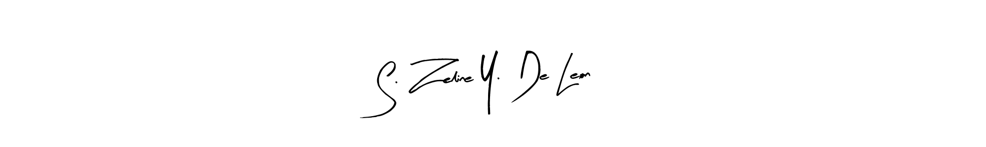 Create a beautiful signature design for name S. Zeline Y. De Leon. With this signature (Arty Signature) fonts, you can make a handwritten signature for free. S. Zeline Y. De Leon signature style 8 images and pictures png