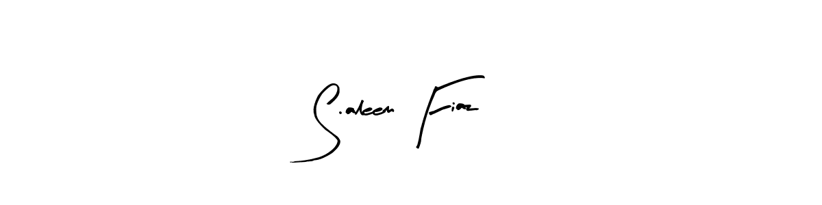 How to make S.aleem Fiaz name signature. Use Arty Signature style for creating short signs online. This is the latest handwritten sign. S.aleem Fiaz signature style 8 images and pictures png