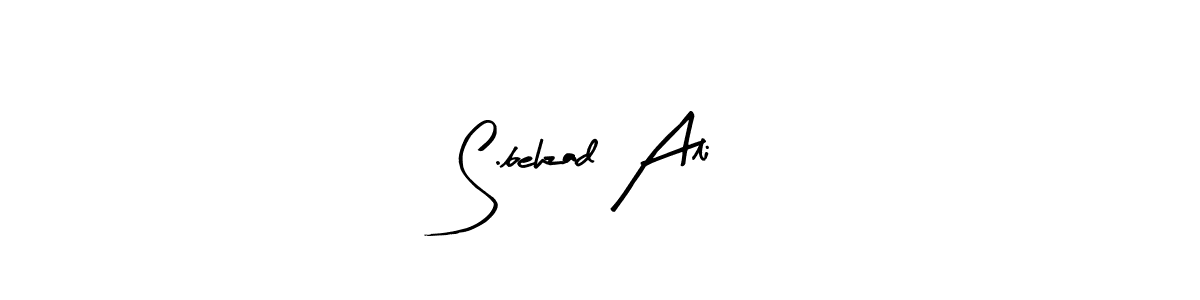 How to make S.behzad Ali name signature. Use Arty Signature style for creating short signs online. This is the latest handwritten sign. S.behzad Ali signature style 8 images and pictures png