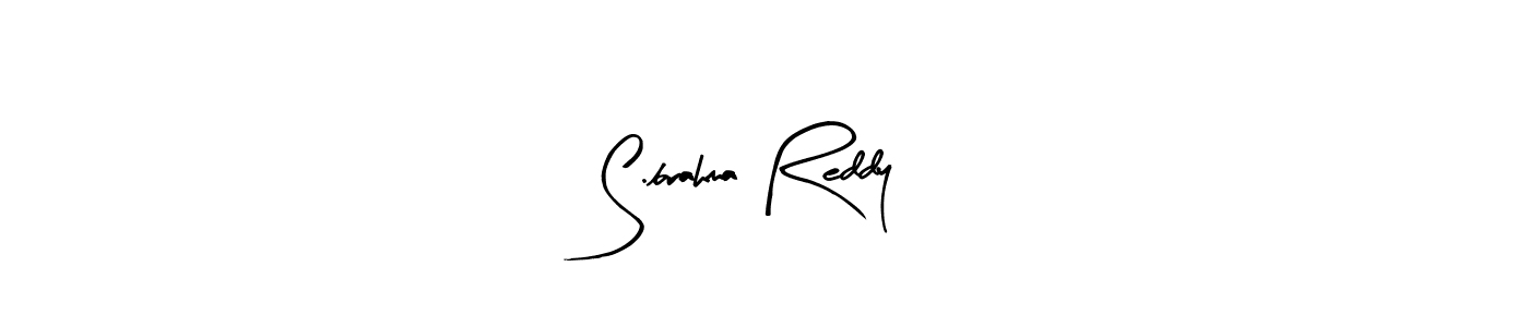 Use a signature maker to create a handwritten signature online. With this signature software, you can design (Arty Signature) your own signature for name S.brahma Reddy. S.brahma Reddy signature style 8 images and pictures png