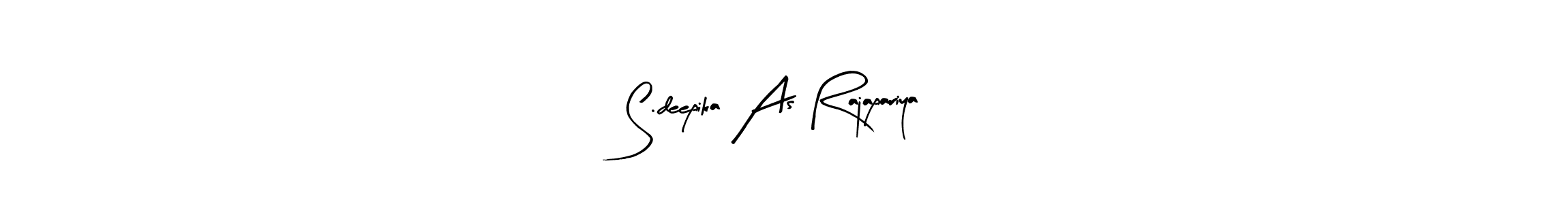 You should practise on your own different ways (Arty Signature) to write your name (S.deepika As Rajapariya) in signature. don't let someone else do it for you. S.deepika As Rajapariya signature style 8 images and pictures png