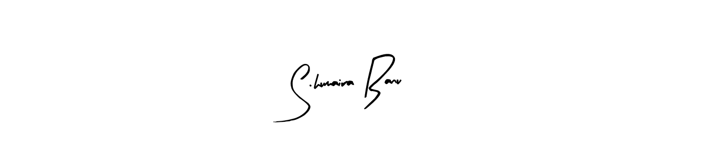 Also You can easily find your signature by using the search form. We will create S.humaira Banu name handwritten signature images for you free of cost using Arty Signature sign style. S.humaira Banu signature style 8 images and pictures png