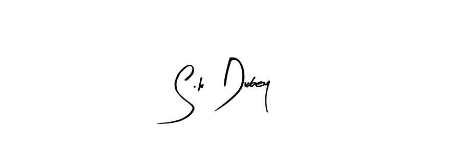 Create a beautiful signature design for name S.k Dubey. With this signature (Arty Signature) fonts, you can make a handwritten signature for free. S.k Dubey signature style 8 images and pictures png