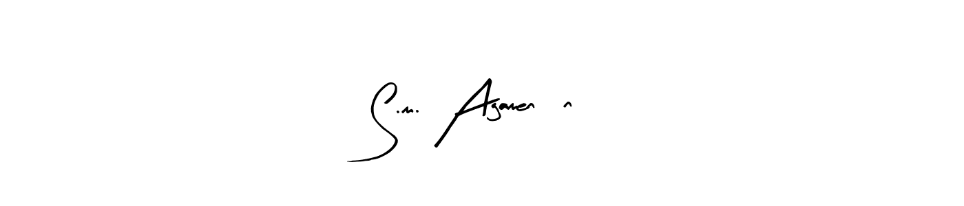 Make a beautiful signature design for name S.m. Agamenón. Use this online signature maker to create a handwritten signature for free. S.m. Agamenón signature style 8 images and pictures png