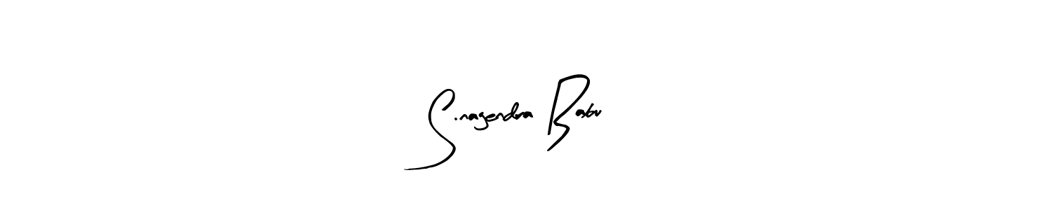 Arty Signature is a professional signature style that is perfect for those who want to add a touch of class to their signature. It is also a great choice for those who want to make their signature more unique. Get S.nagendra Babu name to fancy signature for free. S.nagendra Babu signature style 8 images and pictures png