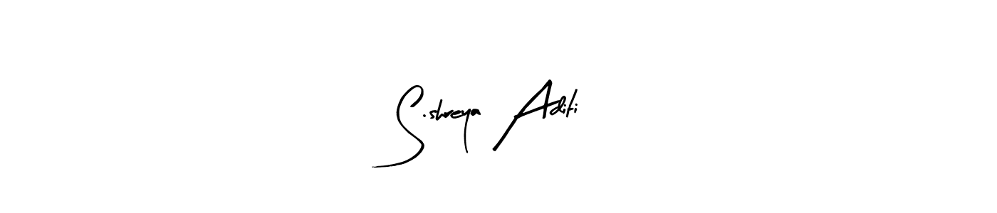 Similarly Arty Signature is the best handwritten signature design. Signature creator online .You can use it as an online autograph creator for name S.shreya Aditi. S.shreya Aditi signature style 8 images and pictures png