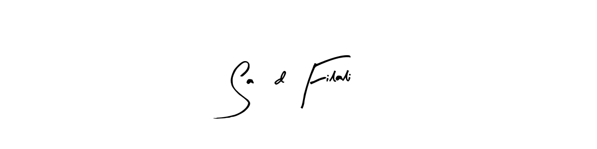 Create a beautiful signature design for name Saïd Filali. With this signature (Arty Signature) fonts, you can make a handwritten signature for free. Saïd Filali signature style 8 images and pictures png