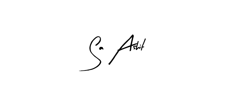 Design your own signature with our free online signature maker. With this signature software, you can create a handwritten (Arty Signature) signature for name Sa Ashit. Sa Ashit signature style 8 images and pictures png