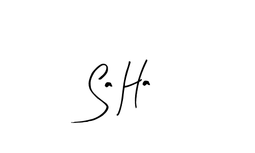 Arty Signature is a professional signature style that is perfect for those who want to add a touch of class to their signature. It is also a great choice for those who want to make their signature more unique. Get Sa Ha name to fancy signature for free. Sa Ha signature style 8 images and pictures png