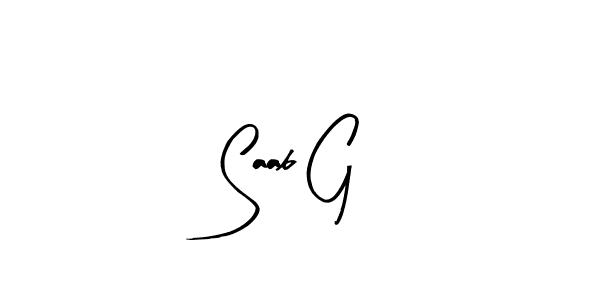 Arty Signature is a professional signature style that is perfect for those who want to add a touch of class to their signature. It is also a great choice for those who want to make their signature more unique. Get Saab G name to fancy signature for free. Saab G signature style 8 images and pictures png
