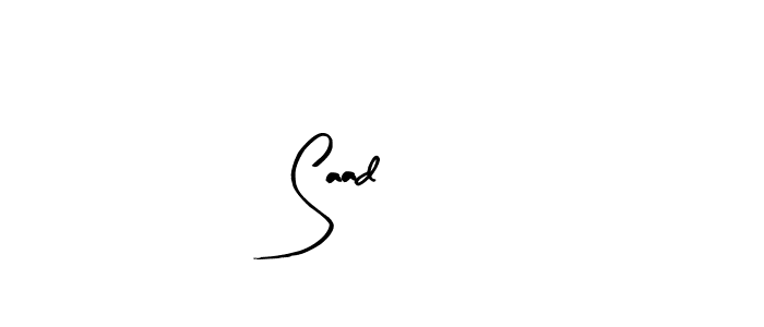 Design your own signature with our free online signature maker. With this signature software, you can create a handwritten (Arty Signature) signature for name Saad 07. Saad 07 signature style 8 images and pictures png