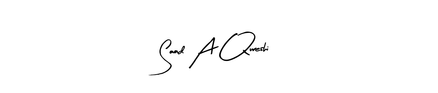 Make a beautiful signature design for name Saad A Qureshi. Use this online signature maker to create a handwritten signature for free. Saad A Qureshi signature style 8 images and pictures png