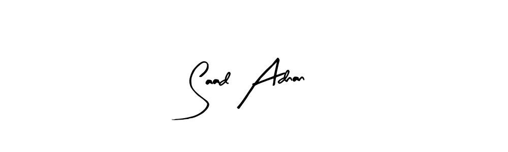 The best way (Arty Signature) to make a short signature is to pick only two or three words in your name. The name Saad Adnan include a total of six letters. For converting this name. Saad Adnan signature style 8 images and pictures png