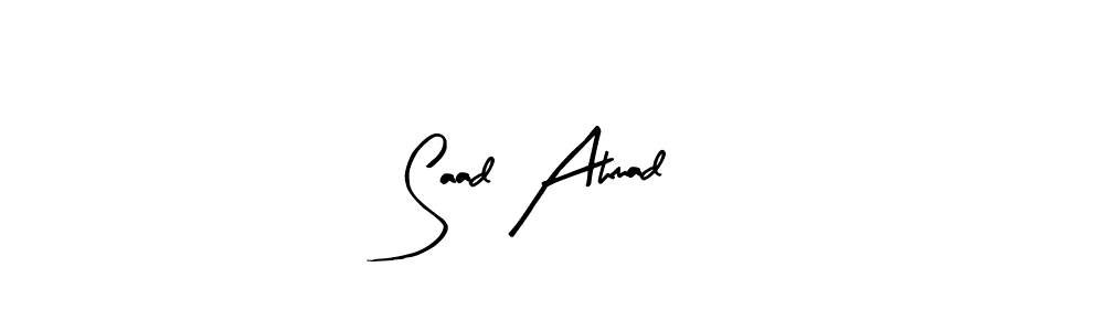 Create a beautiful signature design for name Saad Ahmad. With this signature (Arty Signature) fonts, you can make a handwritten signature for free. Saad Ahmad signature style 8 images and pictures png