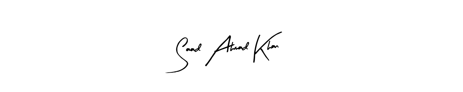 How to Draw Saad Ahmad Khan signature style? Arty Signature is a latest design signature styles for name Saad Ahmad Khan. Saad Ahmad Khan signature style 8 images and pictures png