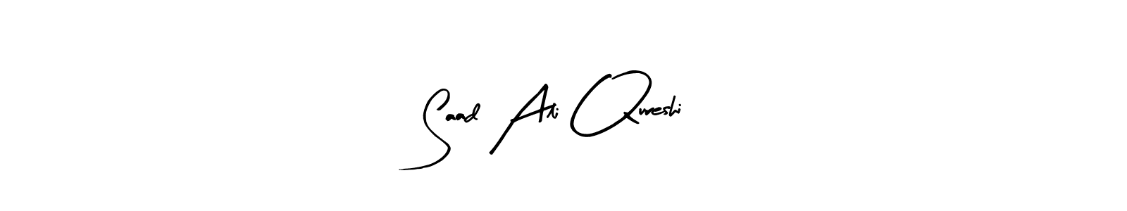 The best way (Arty Signature) to make a short signature is to pick only two or three words in your name. The name Saad Ali Qureshi include a total of six letters. For converting this name. Saad Ali Qureshi signature style 8 images and pictures png