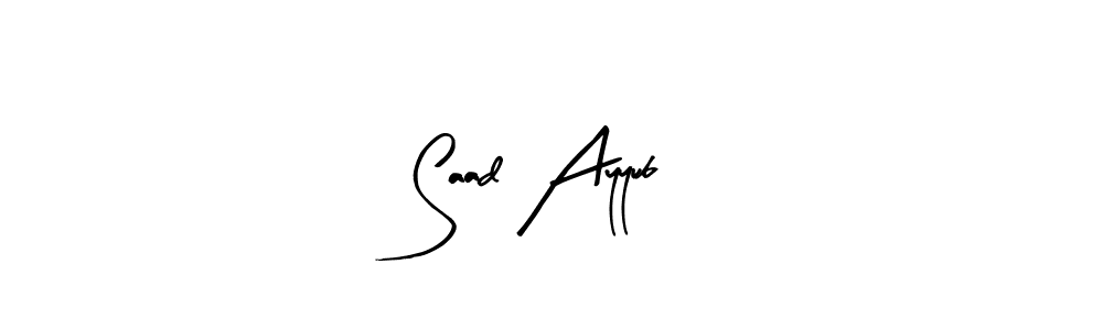 Make a beautiful signature design for name Saad Ayyub. Use this online signature maker to create a handwritten signature for free. Saad Ayyub signature style 8 images and pictures png