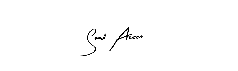 Use a signature maker to create a handwritten signature online. With this signature software, you can design (Arty Signature) your own signature for name Saad Azeem. Saad Azeem signature style 8 images and pictures png