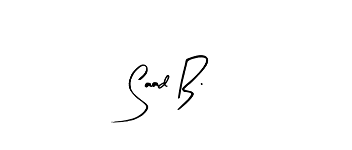 Also You can easily find your signature by using the search form. We will create Saad B. name handwritten signature images for you free of cost using Arty Signature sign style. Saad B. signature style 8 images and pictures png