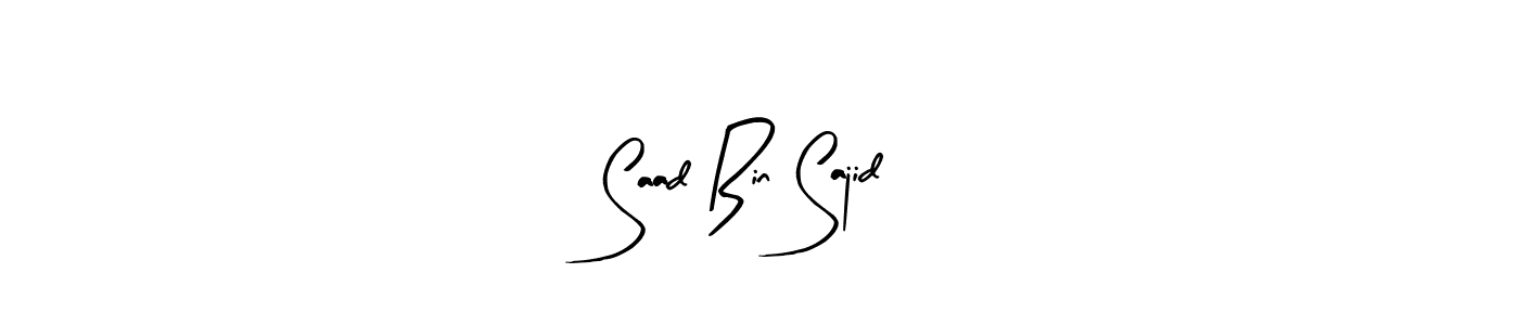 This is the best signature style for the Saad Bin Sajid name. Also you like these signature font (Arty Signature). Mix name signature. Saad Bin Sajid signature style 8 images and pictures png