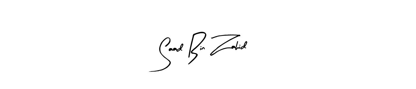 if you are searching for the best signature style for your name Saad Bin Zahid. so please give up your signature search. here we have designed multiple signature styles  using Arty Signature. Saad Bin Zahid signature style 8 images and pictures png