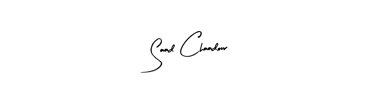 Make a beautiful signature design for name Saad Chaadour. With this signature (Arty Signature) style, you can create a handwritten signature for free. Saad Chaadour signature style 8 images and pictures png