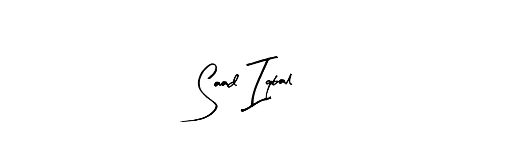 Use a signature maker to create a handwritten signature online. With this signature software, you can design (Arty Signature) your own signature for name Saad Iqbal. Saad Iqbal signature style 8 images and pictures png
