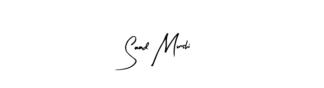 Create a beautiful signature design for name Saad Munshi. With this signature (Arty Signature) fonts, you can make a handwritten signature for free. Saad Munshi signature style 8 images and pictures png