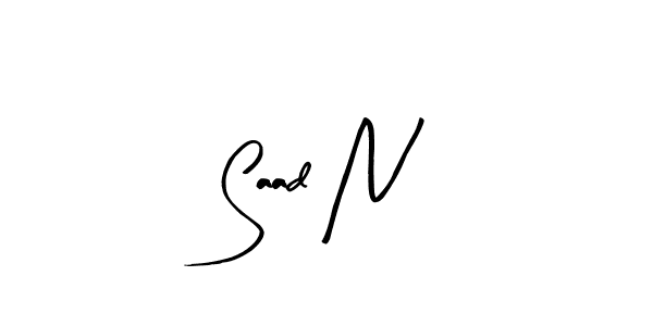 Make a beautiful signature design for name Saad N. Use this online signature maker to create a handwritten signature for free. Saad N signature style 8 images and pictures png