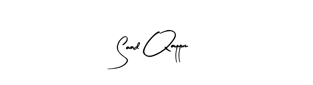 Make a beautiful signature design for name Saad Qayyum. With this signature (Arty Signature) style, you can create a handwritten signature for free. Saad Qayyum signature style 8 images and pictures png