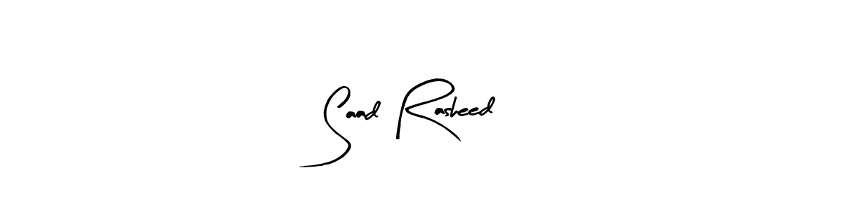 Design your own signature with our free online signature maker. With this signature software, you can create a handwritten (Arty Signature) signature for name Saad Rasheed. Saad Rasheed signature style 8 images and pictures png