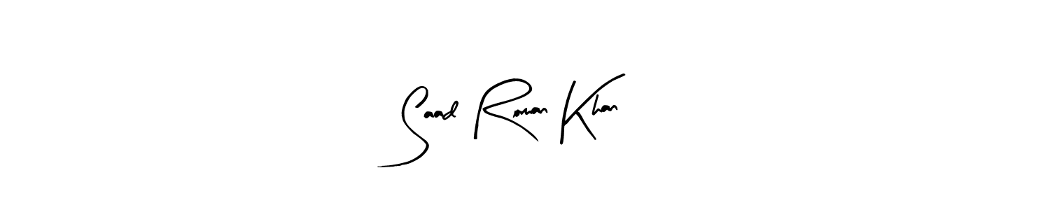 Also we have Saad Roman Khan name is the best signature style. Create professional handwritten signature collection using Arty Signature autograph style. Saad Roman Khan signature style 8 images and pictures png