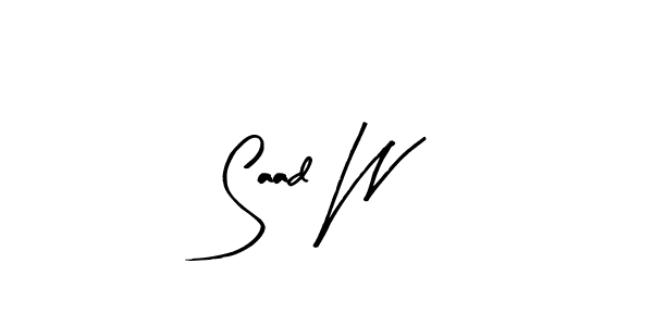 The best way (Arty Signature) to make a short signature is to pick only two or three words in your name. The name Saad W include a total of six letters. For converting this name. Saad W signature style 8 images and pictures png