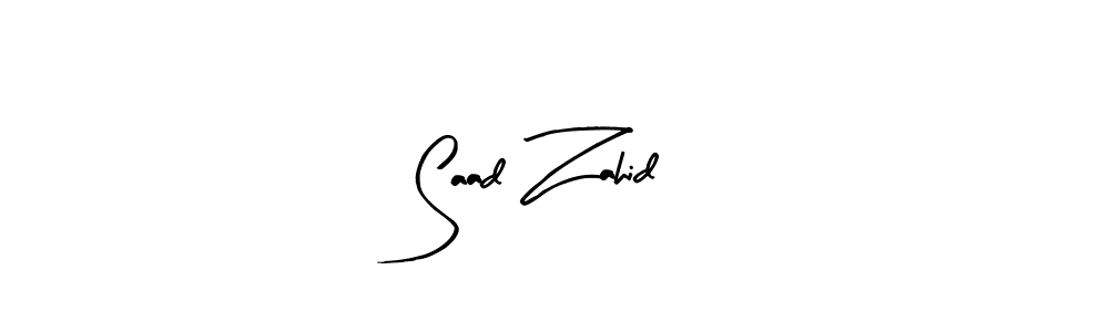 Use a signature maker to create a handwritten signature online. With this signature software, you can design (Arty Signature) your own signature for name Saad Zahid. Saad Zahid signature style 8 images and pictures png