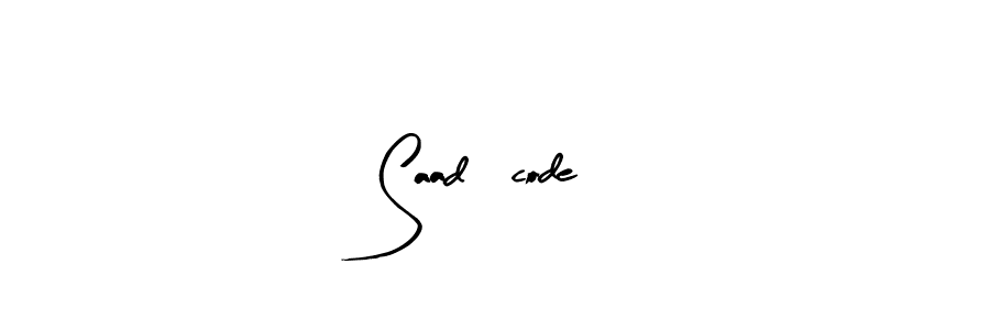 The best way (Arty Signature) to make a short signature is to pick only two or three words in your name. The name Saad4code include a total of six letters. For converting this name. Saad4code signature style 8 images and pictures png