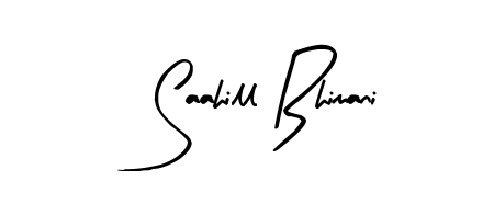 A classic penmanship look for Saahill Bhimani. The Arty Signature font brings timeless elegance and confidence to every signed document. Saahill Bhimani signature style 8 images and pictures png