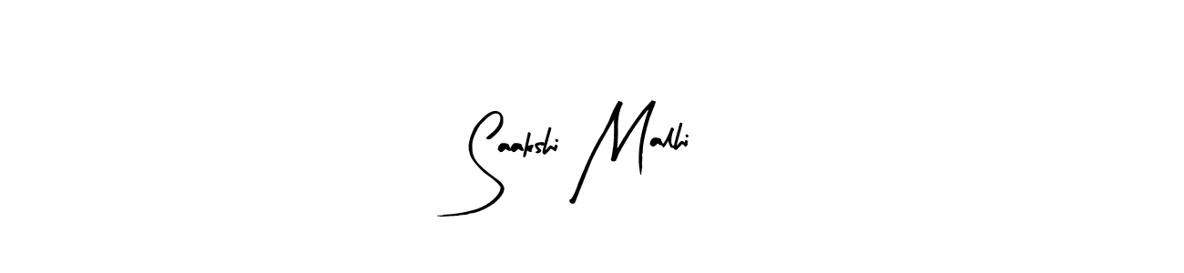 The best way (Arty Signature) to make a short signature is to pick only two or three words in your name. The name Saakshi Malhi include a total of six letters. For converting this name. Saakshi Malhi signature style 8 images and pictures png