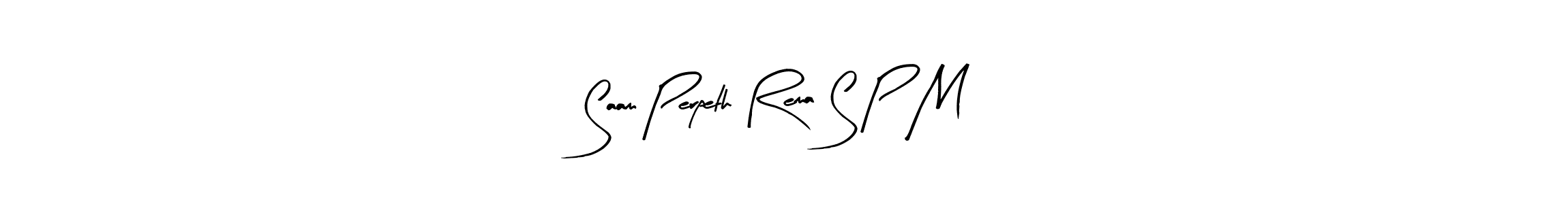 Similarly Arty Signature is the best handwritten signature design. Signature creator online .You can use it as an online autograph creator for name Saam Perpeth Rema S P M. Saam Perpeth Rema S P M signature style 8 images and pictures png
