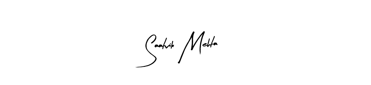 How to make Saatvik Mehta name signature. Use Arty Signature style for creating short signs online. This is the latest handwritten sign. Saatvik Mehta signature style 8 images and pictures png