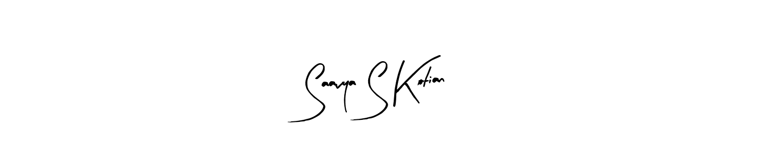 Also we have Saavya S Kotian name is the best signature style. Create professional handwritten signature collection using Arty Signature autograph style. Saavya S Kotian signature style 8 images and pictures png