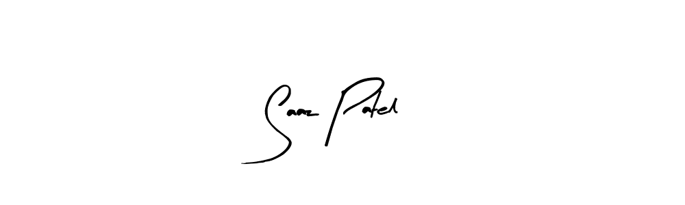 Design your own signature with our free online signature maker. With this signature software, you can create a handwritten (Arty Signature) signature for name Saaz Patel. Saaz Patel signature style 8 images and pictures png