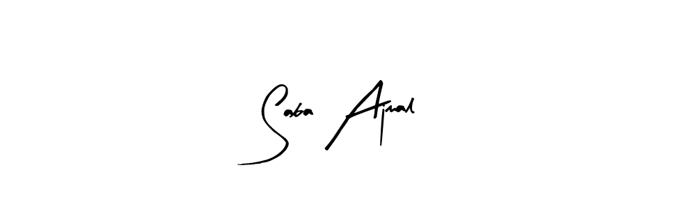 Saba Ajmal stylish signature style. Best Handwritten Sign (Arty Signature) for my name. Handwritten Signature Collection Ideas for my name Saba Ajmal. Saba Ajmal signature style 8 images and pictures png