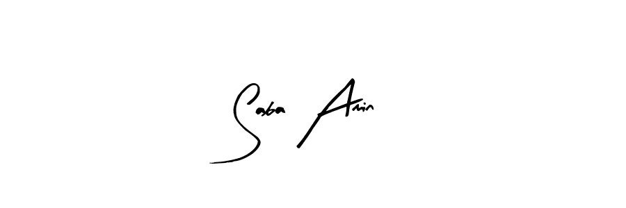 Make a beautiful signature design for name Saba Amin. Use this online signature maker to create a handwritten signature for free. Saba Amin signature style 8 images and pictures png