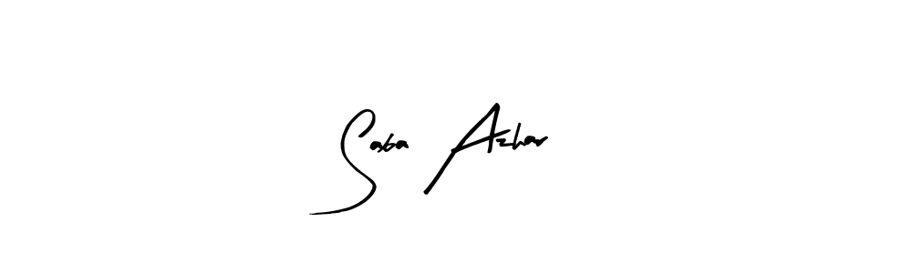 Make a beautiful signature design for name Saba Azhar. Use this online signature maker to create a handwritten signature for free. Saba Azhar signature style 8 images and pictures png
