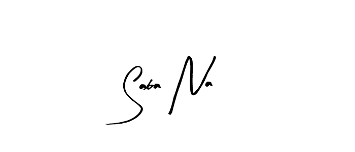 Design your own signature with our free online signature maker. With this signature software, you can create a handwritten (Arty Signature) signature for name Saba Na. Saba Na signature style 8 images and pictures png