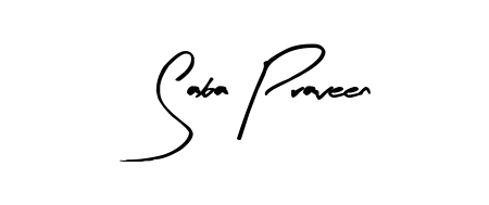 A dynamic signature style for Saba Praveen using Arty Signature script. Designed to look authentic, handwritten, and professional. Saba Praveen signature style 8 images and pictures png