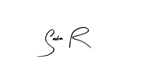 Similarly Arty Signature is the best handwritten signature design. Signature creator online .You can use it as an online autograph creator for name Saba R. Saba R signature style 8 images and pictures png